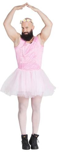 Boland - Kostüm Ballett Tänzer für Herren, Faschingskostüm für Mottoparty oder Karneval, Tänzerin, Ballerina, Rosa