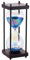 Sablier Élégant en Verre Arc-en-ciel, Grand Sablier 30 minutes, Sablier Géant avec Sable Fin Bleu Scintillant Raffiné avec Supports Bois pour la maison, la cuisine, le bureau, la décoration de mariage