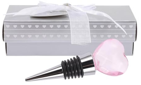 Amosfun Tappo per vino in cristallo a forma di cuore decorativo per bevande in sughero topper Saver Wine Saver tappi per bottiglie di vino Wisky vuoto vino cuore tappo per bottiglia di vino tappi per