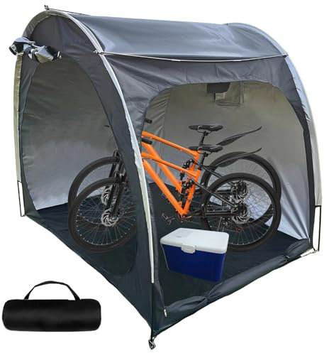 Reheyre Tente de rangement pour vélo d'extérieur – Imperméable et anti-UV – Pour 2 à 4 vélos – Installation rapide – Structure solide – Idéal pour les outils de jardin et les jouets – Abri à vélo