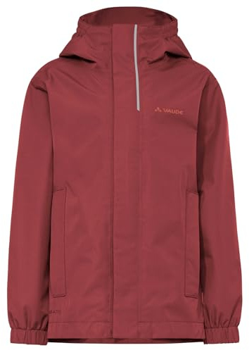 VAUDE Kids Escape Light IV, Kinder Regenjacke, wasser- & winddichte Outdoor-Jacke, atmungsaktiver Windbreaker mit Kapuze, redeva, 122-128