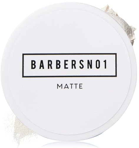 Barbers No.1 Matte Hair Clay Wax – Strong Hold Hair Styling Clay for Men | Natural Matte Finish, Texture & Definition | Ideal for Short to Medium Hair | Hair Wax For Men | Long Lasting Hair Putty