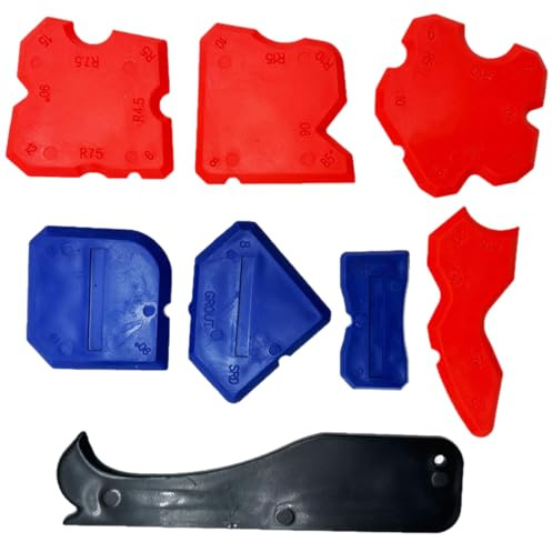 Strumenti di finitura sigillante siliconico – Levigante in silicone per calafataggio Profilo Linea Joint Tool con strumento di rimozione del sigillante, profilatore per levigatura sigillante ex