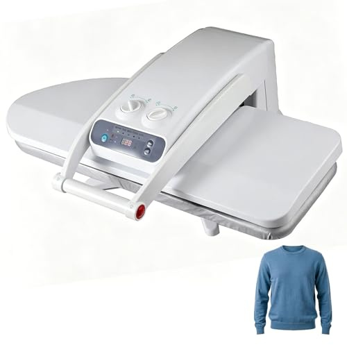 Prensa de Planchado a Vapor 1800W, Ideal para Artesanos y Sastrerías, Superficie 800mm con Presión 110 lbs, Elimina Olores y Refresca las Fibras en Profundidad Pro
