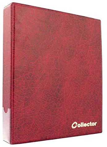 COLLECTOR Banknotes Album Folder Book Notes Banknote with 15 Pages and 15 Dividers - Very Big Capacity - RED