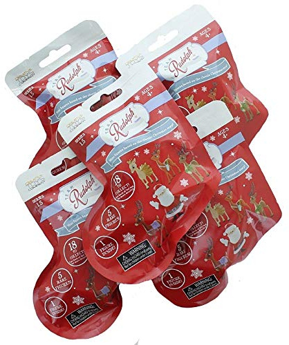 TEAM Rudolph REIN2 Rudolph The Red-Nosed Reindeer Mini Figure – Series 1.5-5 Pack foil Bags