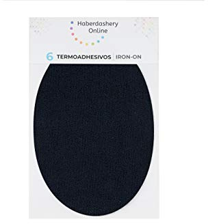 Rodilleras para chándal | Parches termoadhesivos para Reparar Ropa Deportiva. 6 Coderas o Rodilleras de 13,9 x 9,3 cms. (Negro)