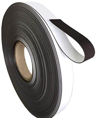 Cinta imantada para rotulación de estanterías (Etiqueta magnética), 26 mm ancho (5 m)