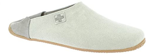 Living Kitzbühel Unisex Pantoffel Kreuz & Lederkappe Hausschuh, Stone, 44 EU