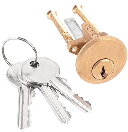 BAUSTER® Rundzylinder für Kastenzustztschloss aus Messing Außenzylinder Kastenschloss Schloss Türzusatzschloss Türschloss