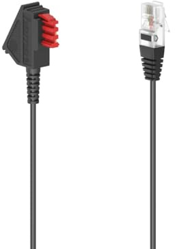 Hama DSL-Box-Kabel, TAE-F-Stecker - Modular-Stecker 8p2c, 10 m, Schwarz