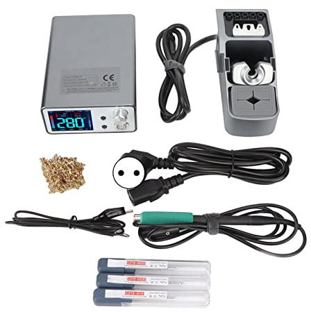 Estación de Soldadura Inteligente T3B de 100 a 240V, Soldador Eléctrico, Estación de Soldadura de Temperatura Constante Y Juego de Herramientas de Soldadura de Reparación de Mango T210(EU Plug)