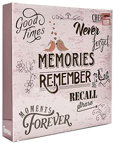 Arpan Extra-Large 3-Ring Binder Self Adhesive Photo Album 20/Sheets 40/Sides (Purple Memories)