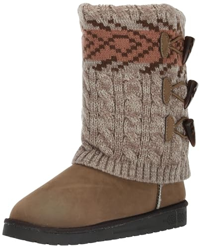 Essentials by MUK LUKS Women's Cheryl Boots, Oatmeal, 8W