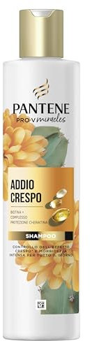 Pantene Addio Crespo Shampoo con Biotina e Complesso Protezione Cheratina 250ml. Shampoo Miracles per Capelli Secchi. Nutre in Profondità e Protegge dall'Umidità, per Capelli Morbidi Tutto il Giorno