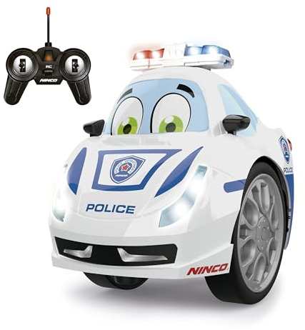 Ninco - Voiture télécommandée préscolaire Dual Police, effectue des virages à 360º Comprend des lumières et du Son. A partir de 6 Ans (NH93192)