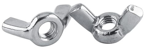 Écrou à Oreilles Din315, 10 Pièces écrou à Oreilles M3, écrou Papillon M4 M5 M6 M8 Attaches à en Acier Inoxydable écrous Papillon en Argent (M6)
