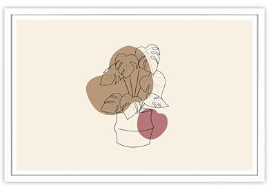 Cadre pour Poster 100 x 150 cm, Cadre en Bois Blanc, Cadre en MDF pour Poster, Impressions Artistiques et Photo, avec Verre Plastique et Paroi Arrière en MDF, Cadre