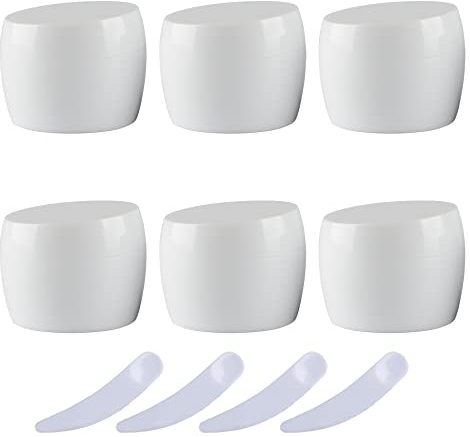 Kosmetikburkar, Förpackning om 6(White)