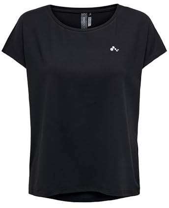 Only Femme Onpaubree Loose Training Tee - Opus Top de sport, Noir (Black Black), L EU