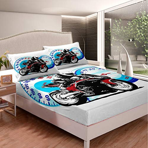 Juego de sanas Ajustables para Motociclistas para NIS Adolescentes y Deportes Extremos Juego de Ropa de Cama para Hombre Moderno Juego de sanas para Motocicleta para decoraci de Dormitorio Funda de c
