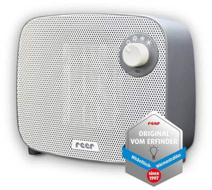 Reer FeelWell Air Heizlüfter für Babys 3in1 - Zuverlässig, Wärmend, Sicher - 2 Wärmestufen und Kühlfunktion, anthrazit