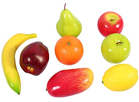 YUMILI Künstliches Obst, 8 Stück Kunststoff Künstliches Obst Dekoratives Gefälschtes Obst, Lebensmittelanzeige Home Kitchen Party Restaurant Decor Craft Lifelike