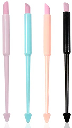 SILPECWEE 4 Pieces Pumice Stone Nail File Professional Precision Filing Cuticle Remover Cuticle Remover Nail Pusher Quartz Stone Nail Pen Manicure Stick Nail Art Tools for Salon Nails Care Supplies