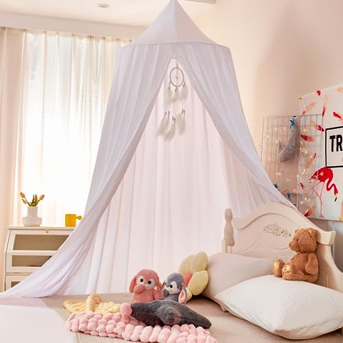Dix-Rainbow Large Children Bed Canopy Round Dome Girls Mosquito Net Kids Princess Play Tents Nursery Room Decoration for Baby