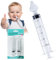 PORTENTUM Jeringa lavado nasal bebe 2 pcs, lavados nasales bebe 10 ml, jeringuilla lavado nasal bebe con puntal cómodo de silicona