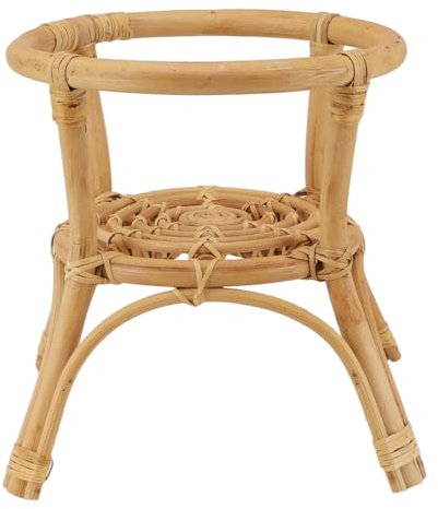 Natudeco Présentoir pour Plantes en Rotin Table d'affichage pour Plantes 9,4 po de diamètre Support d'étagère pour Pot de Fleur présentoir pour Plantes pour Balcons de Patio de