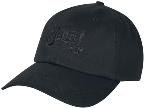 Ghost Logo Männer Cap schwarz 100% Baumwolle Band-Merch, Bands, Geschenke