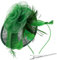 Alaoo Chapeau Fascinator Femme,Fascinateurs Floraux pour Femme, Fleur Mesh Plume Mariage Dames Day Bandeau et Clip Cocktail Tea Party Chapeau,Vert(C)