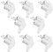 8 Stück Schuko Stecker 250V/16A Eurostecker Stromstecker Winkelstecker Stromstecker Schutzkontakt Stecker für 8-10mm Kabel für Haushaltsgeräten Kleingeräten, Weiß(16A)