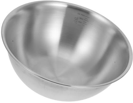 FUNNETOYU Ciotola Acciaio Inossidabile Con Misurazioni Interne Per Insalate Pasta e Lavaggio Frutta Resistente e Stabile Perfetta Per Preparazioni Culinarie e Servizio Tavola