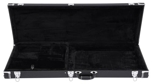 gegeweeret E-gitarrenkoffer Hartschalenkoffer, Rechteck Holz Hartschalenkoffer Schützender Tragekoffer mit Schloss, Geeignet für die Meisten E-Gitarren