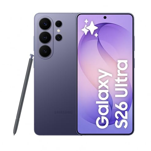 Samsung Galaxy S26 Ultra, 512GB, Smartphone con Galaxy AI, Cámara 200MP, 12GB RAM, Batería 5000mAh, Garantía del Fabricante 3 Años+1 Año Extra, Color Violeta Cobalto (Versión Española)