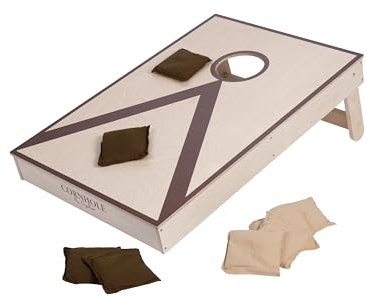 Engelhart – Cornhole in Legno 90 x 60 cm – Gioco di abilità da Esterno e Interno – Tavola in Legno massello – 8 Sacchetti Inclusi