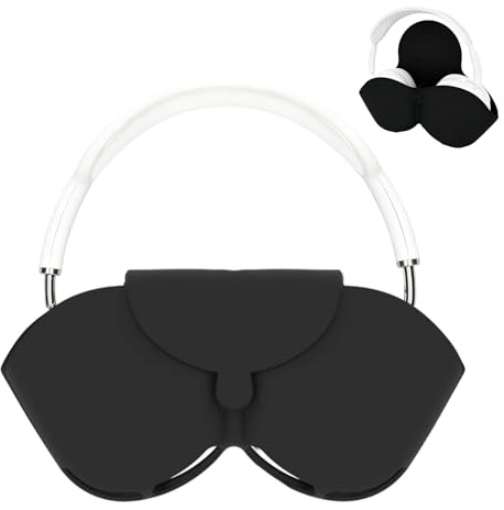 Custodia Protettiva per Cuffie Wireless, Pelle PU Morbida, Modalità Sleep Intelligente, Protezione Anti-Polvere, Chiusura Magnetica Robusta, Custodia Leggera (Nero)