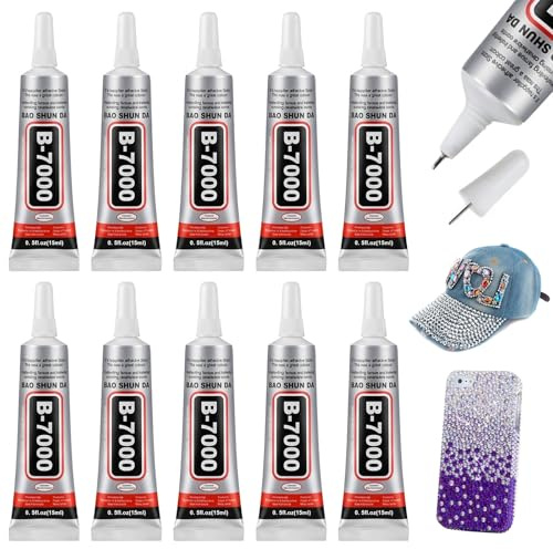 B7000 Glue for Rhinestones, 15ml Clear Multi-Function Craft Glue with Precision Tip, Super Adhesive Jewelry Glue for Jewelry Making, Nail Art, DIY Crafts, Fabric, Glass, Wood