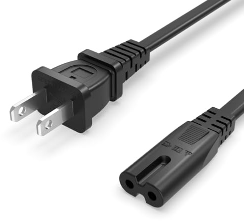 Superer AC Power Cord Cable Fit for Sony PS5 PS4 PS3 Slim PlayStation 5 4 3, Xbox Series X/S, Xbox One X/S, TV, Printer, Speaker, Universal IEC C7 Figure 8 2 Prong Replacement Cables, ETL Listed