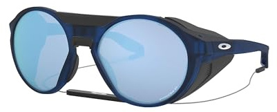 Oakley Man Sunglasses Matte Translucent Blue Frame, Prizm Deep Water Polarized Lenses, 54MM