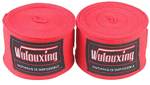 WANGCL Boxning handomslag bandage kampsport handled näve wraps MMA underboxning handske skyddsutrustning förhindrar skador 5 meter (röd)