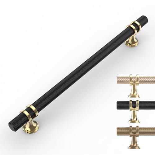 9BUILD 10 st Hål Avstånd 192 mm Svart Köksskåphandtag Möbelhandtag Kökshandtag Skåphandtag Moderna Möbelhandtag Handtag Skåp EU0043