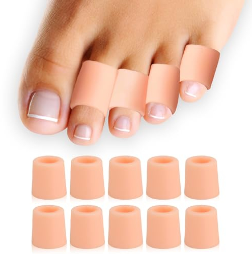 Decproch Zehenschutz kleiner Zeh, 20 Stück Zehenschutz - Premium Zehenkappen Zehenpolster Zehenverband Zehenschoner Zehenpflaster Silikon gegen Blasenbildung und Schwielen, Rosa