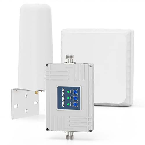 ORBOCOM Amplificador de Cobertura Movil con Antena Omni Amplificador Señal Movil Compatible Banda 7/8/20 Repetidor de Señal 4G 3G LTE gsm Compatible con Orange/Yoigo