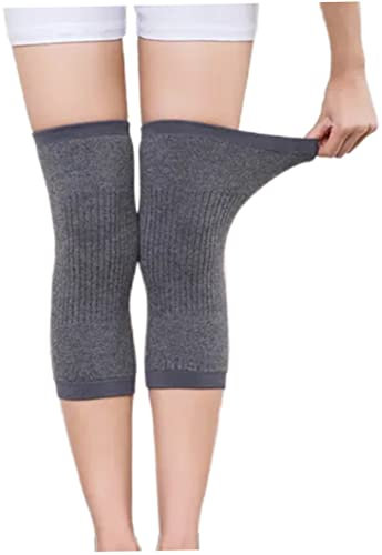 Hilai Calentadores de piernas para mujer y hombre, rodillera de invierno, calentadores de rodilla, elástica, térmica, gruesa, de lana de cachemira, soporte para tendinitis, alivio del dolor, ciclismo,