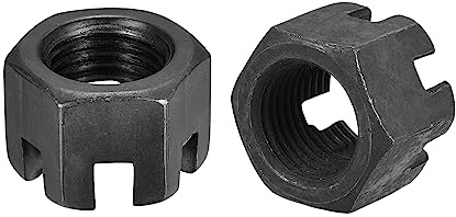 QUARKZMAN Sexkantig delad mutter M16 x 1,5 mm svart 8 stycken | Sexkantiga muttrar, klass 4,8, kolstål