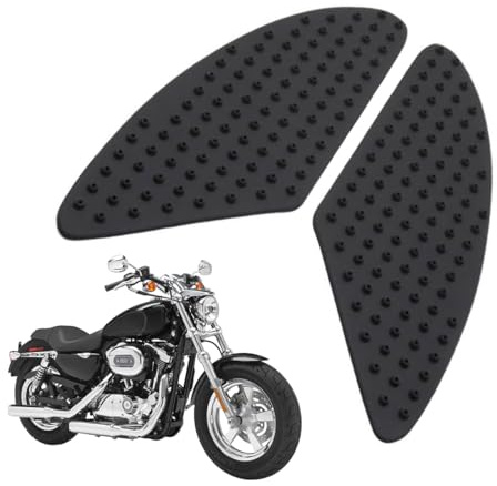 WeddHuis Universella halkfria klistermärken i motorcykeltank, motorcykelknän sidoskyddsklistermärken, halkfria gummiklistermärken, svart, S