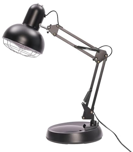 Donened - Infrarotlampe Rotlichtlampe Wärmelampe Infrarotlichtlampe 220V 150W Infrarotlicht Heimgebrauch, Klappbar auf Einem Tisch zu Befestigen Höhenverstellbare, Schwarz, Infrarotlicht Rotlicht